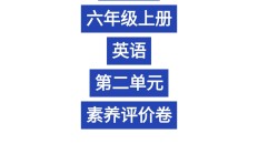 人教版英语六年级上册单元测试卷-第二单元