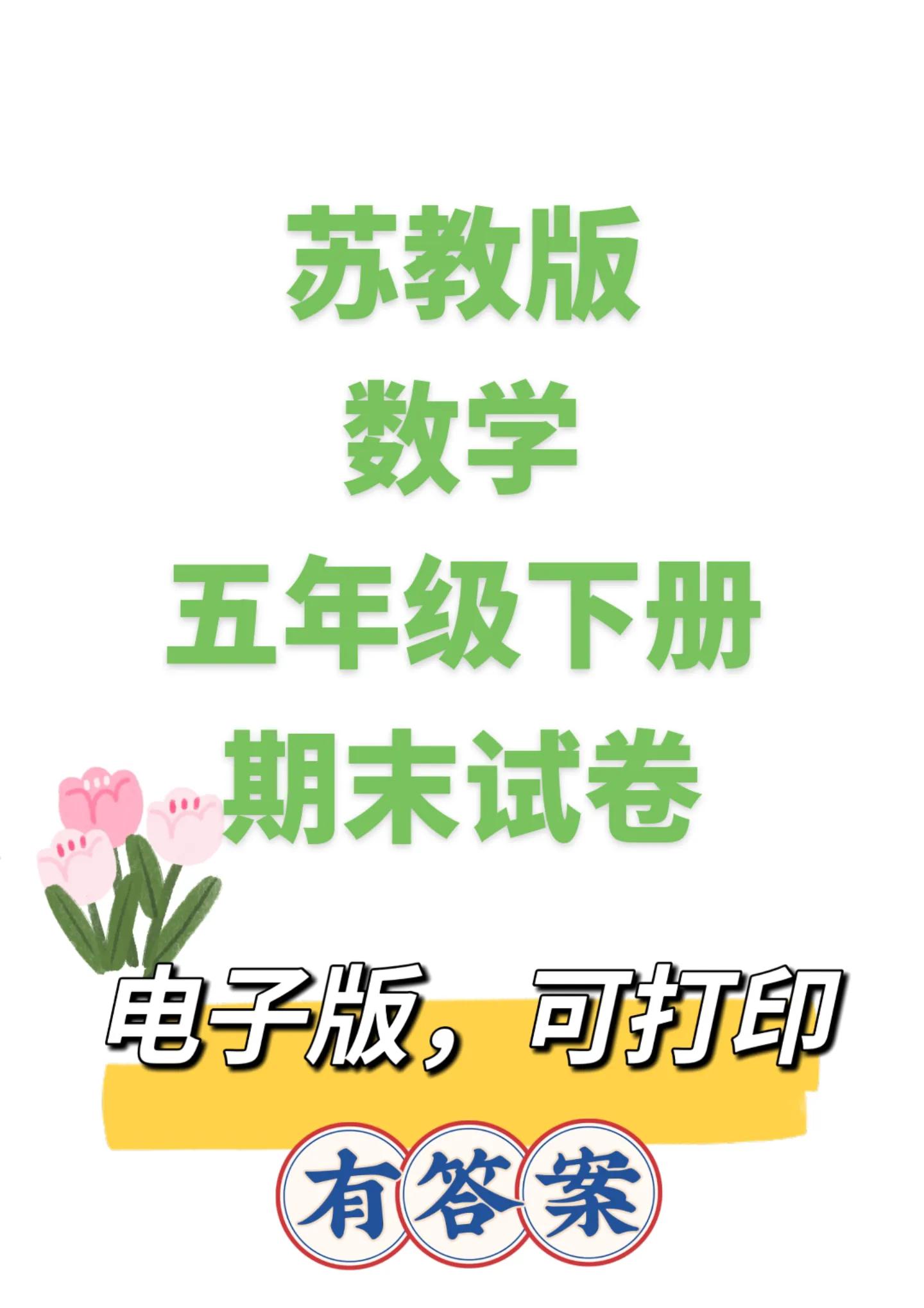 苏教版数学五年级下册期末卷-3